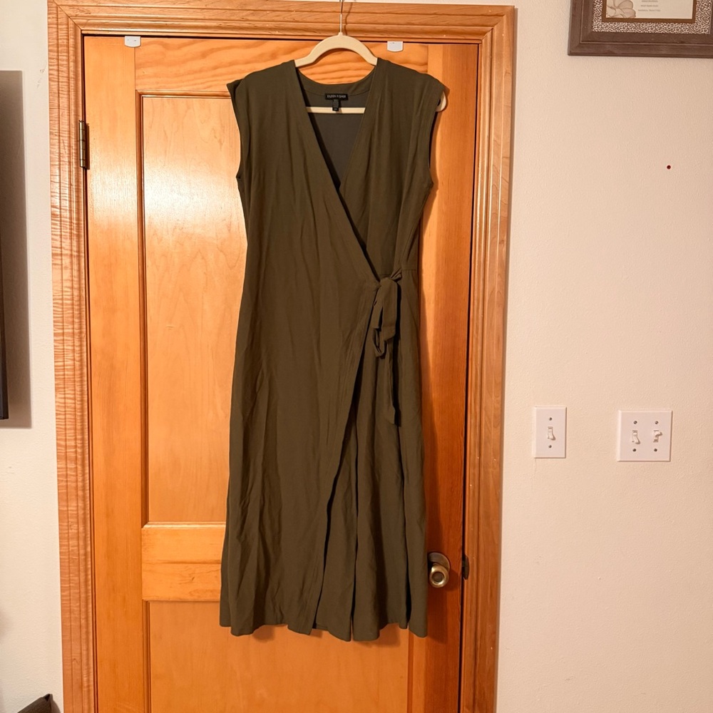 Eileen Fisher Lightweight Washable Stretch Crepe Jumpsuit